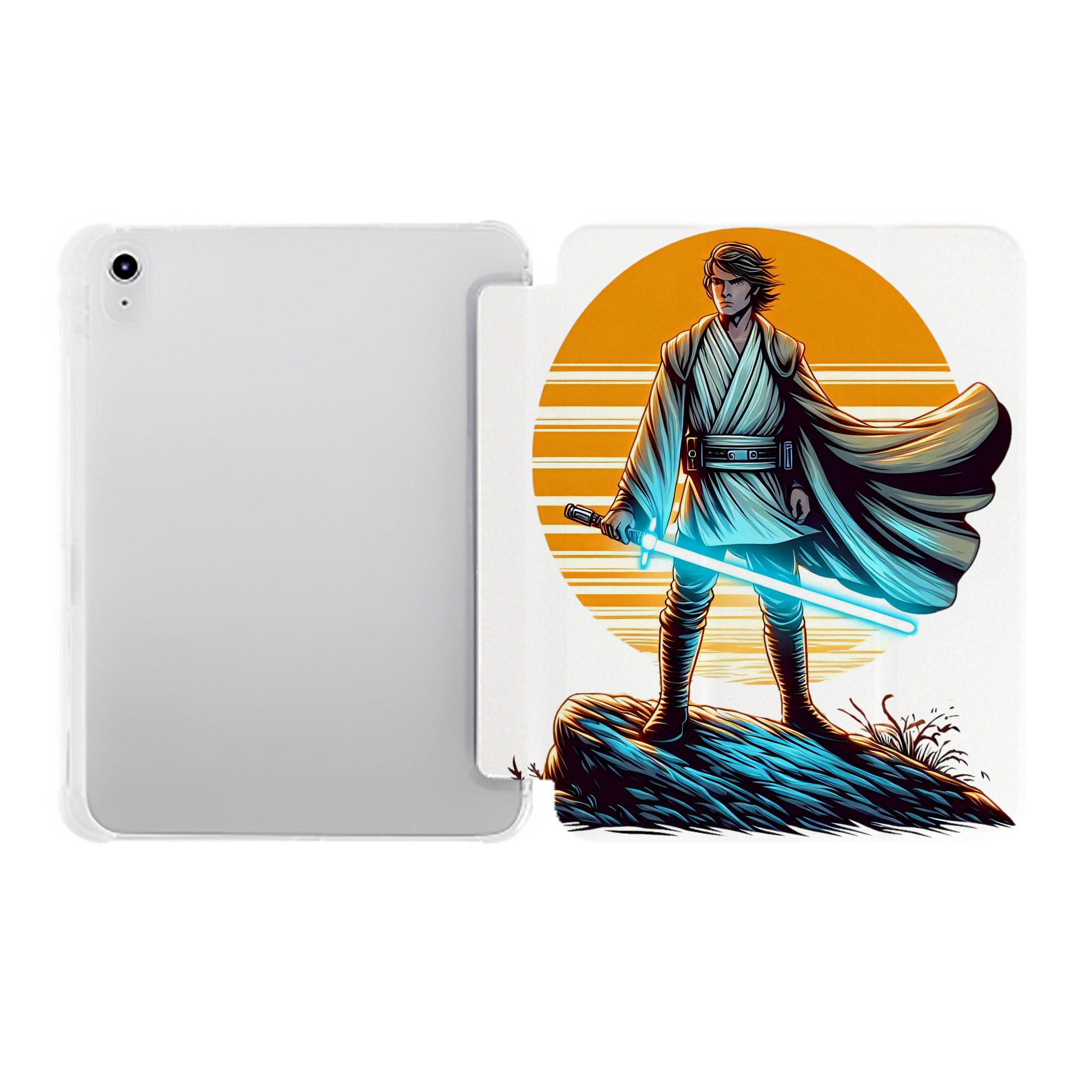 （画像用） スター・ウォーズ Star Wars IPad ケース ペン収納付き 三つ折りスタンド PUレザー×シリコン 対応機種9.5/10.5/10.9インチ